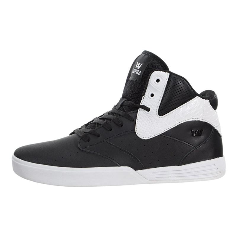 Supra KHAN Skateschuhe Herren Schwarz Weiß Kaufen SIQHK0431